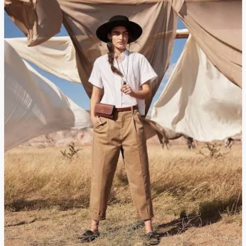 Banana Republic Pleated Crop Pants